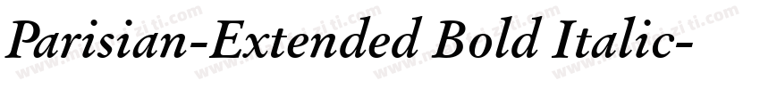 Parisian-Extended Bold Italic字体转换